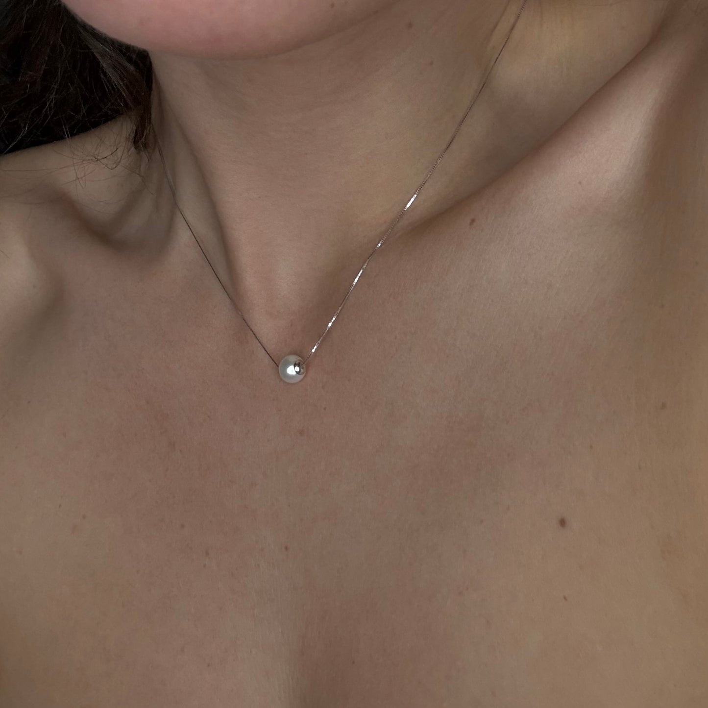 Collana Sea Drop - Oro bianco 750 e Perla acqua salata