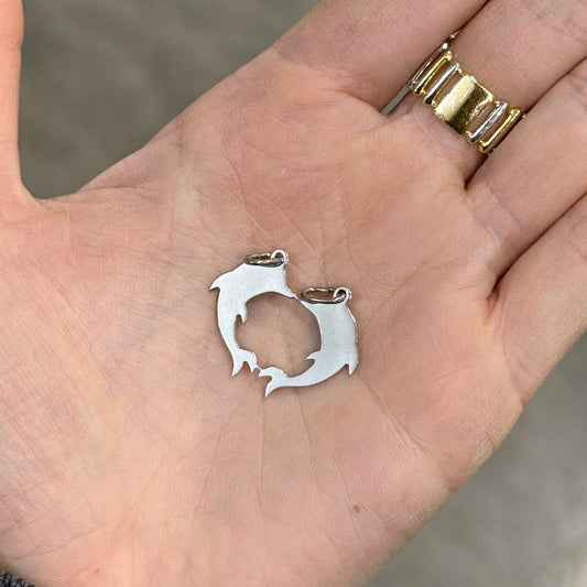 CIONDOLO DELFINI AMORE DA SPEZZARE personalizzabili