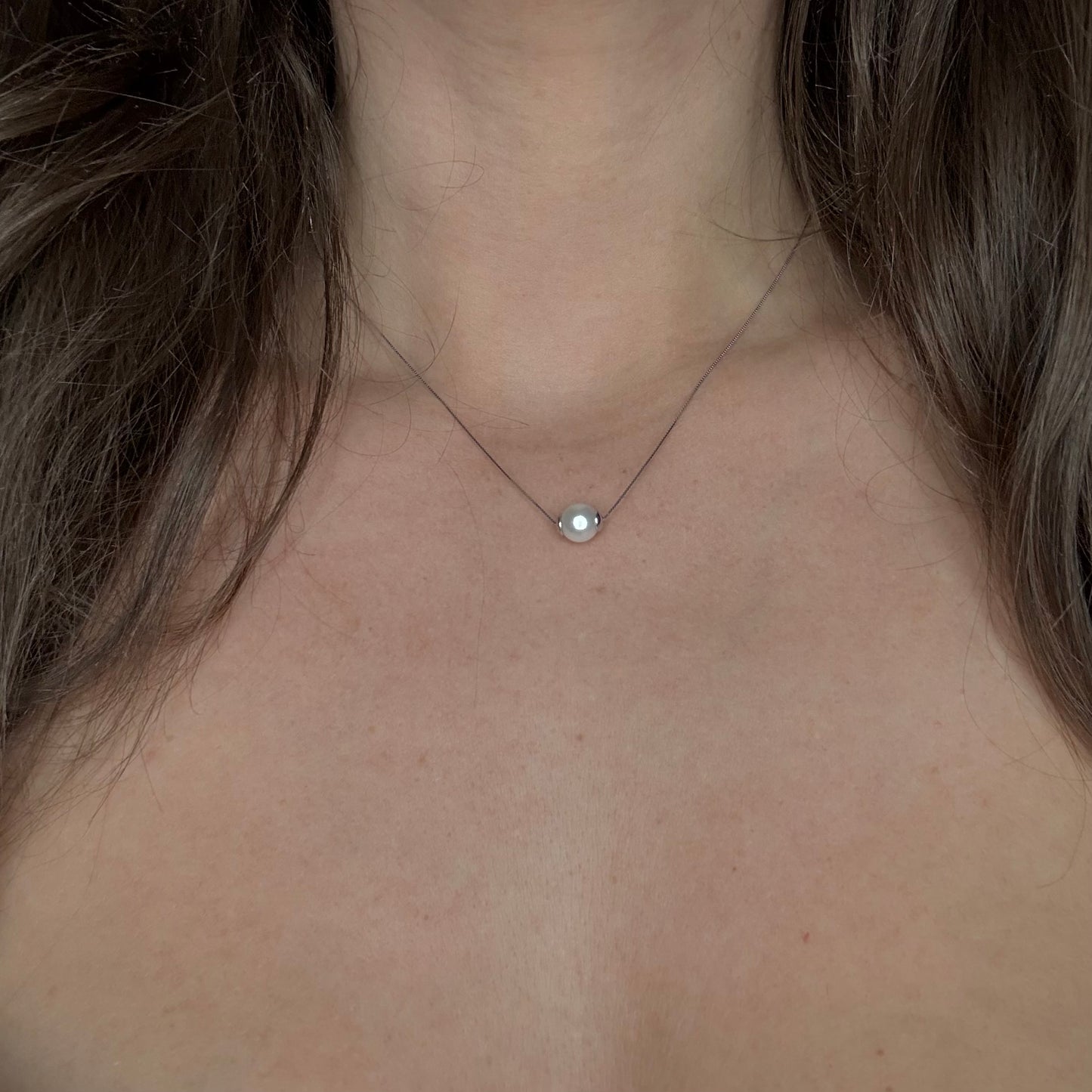 Collana Sea Drop - Oro bianco 750 e Perla acqua salata